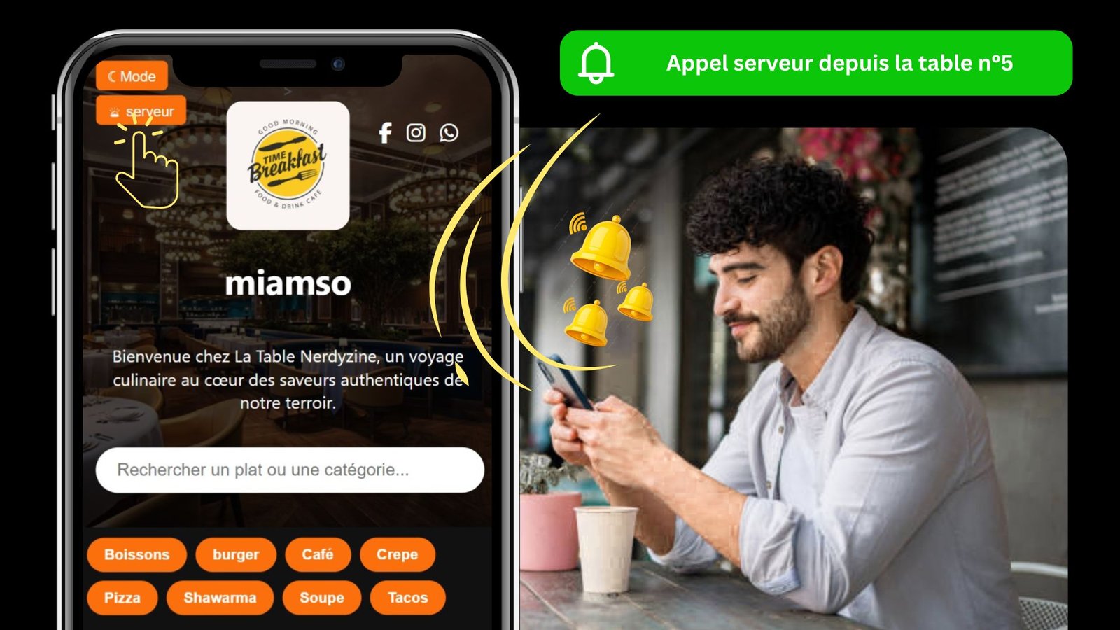 Appel serveur depuis table