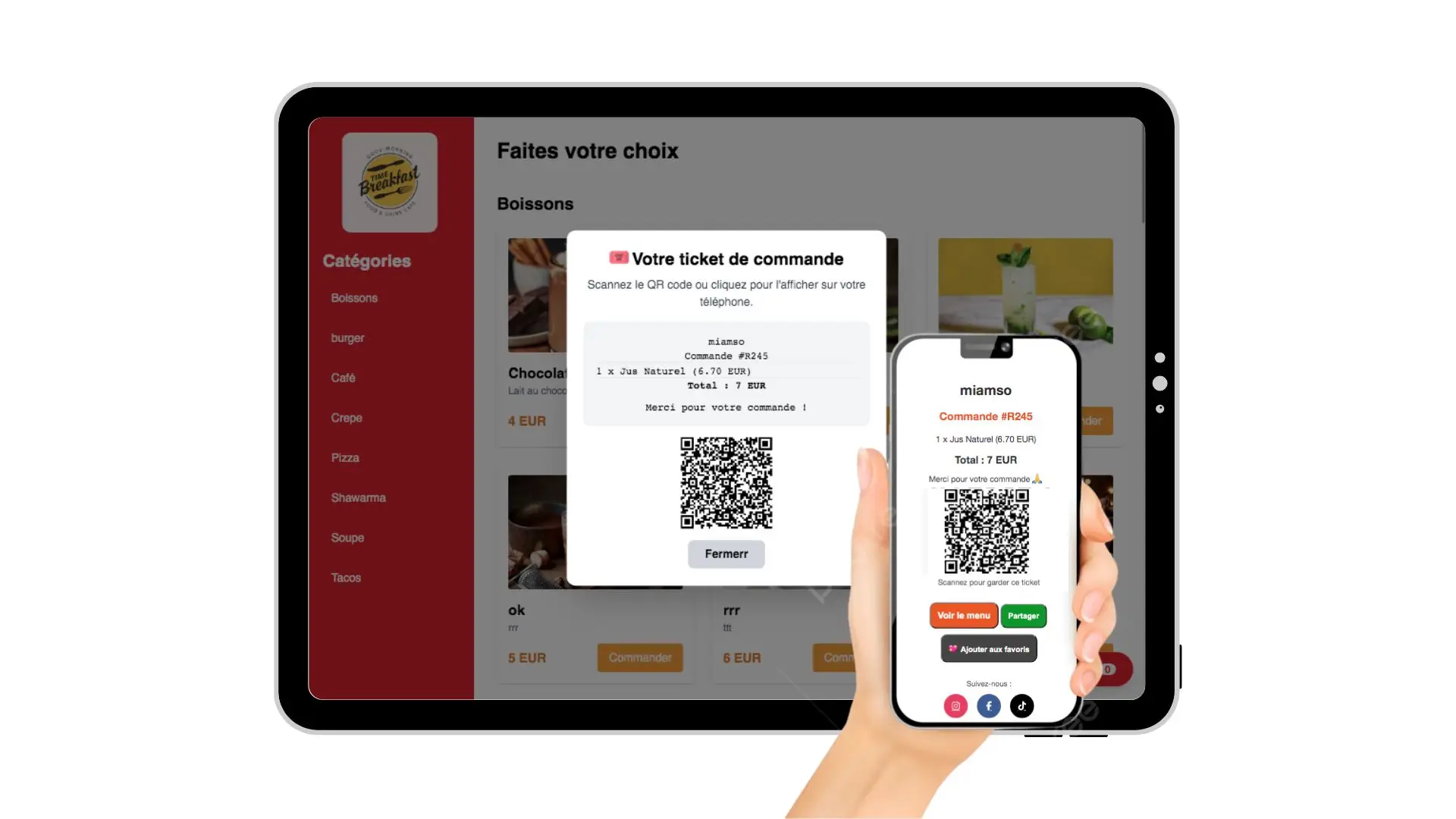 Borne de commande ScanyMenu